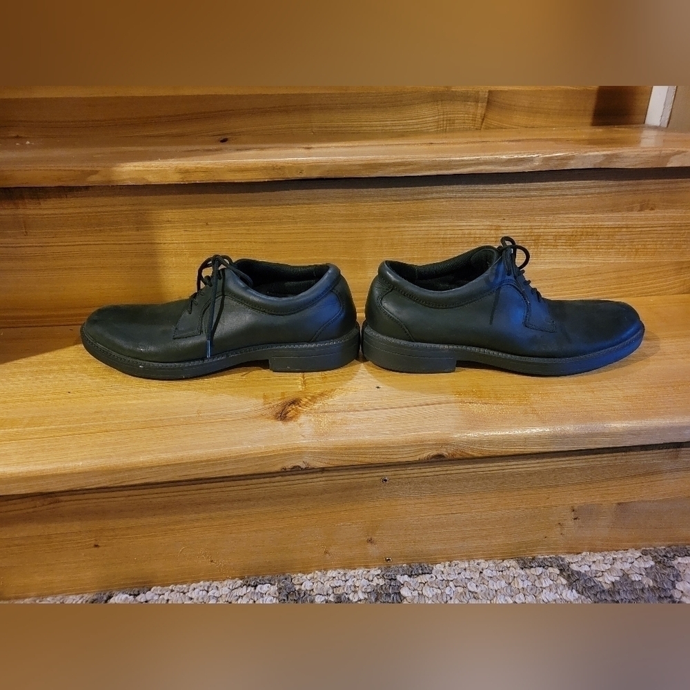 Dr. Scholls mens black matte massaging gel insoles dress shoes 9 - Picture 6 of 8